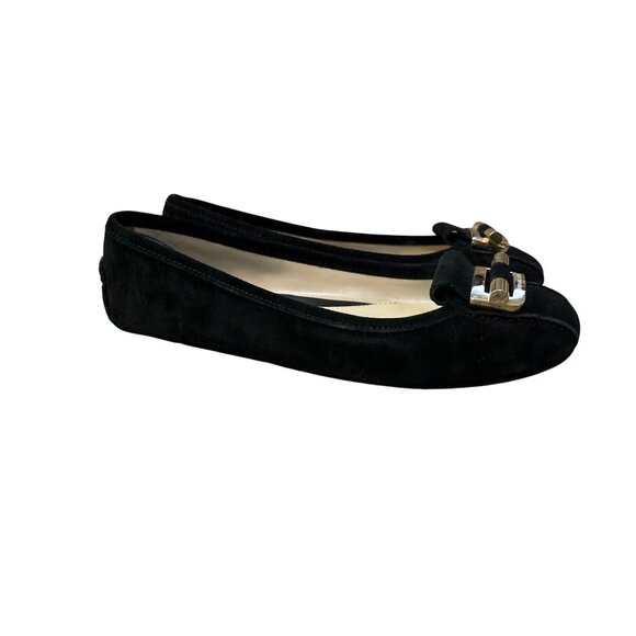 Michael Michael Kors Womens Black Suede Gloria Moc Driving Flats Size 6M Leather - Picture 4 of 15